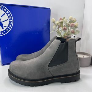 Birkenstock Stalon II Nubuck Chelsea Boots Graphite Reg. Fit Men's 12 Tried On